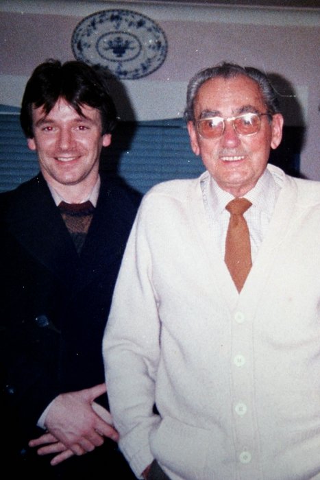 with Reginald Dixon, 1980